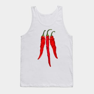 Chilli pepper sticker set habanero jalapeno carolina reaper fatalii Tank Top